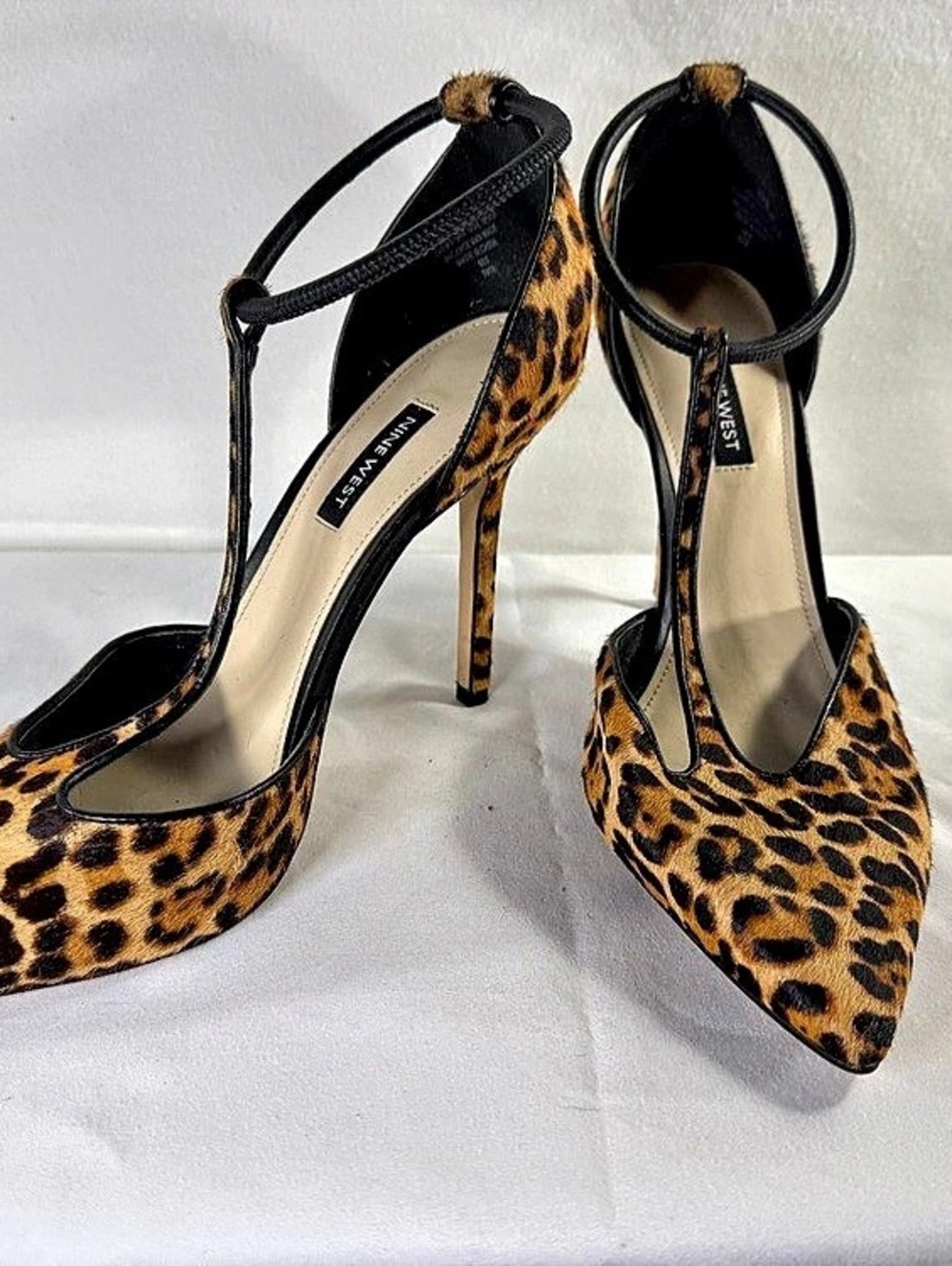 Nine West Fiesta Pointy Toe Pumps Leopard Print US 10M